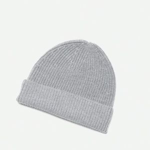 Everlane Wool Rib Beanie Grey